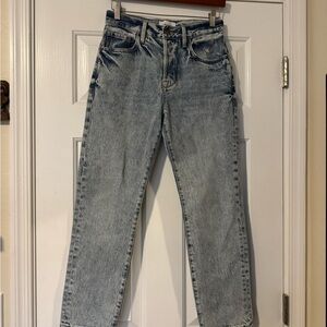 Frame Denim Light Acid Wash Blue Jeans